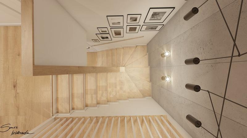 Stylowe wykończenie klatki schodowej